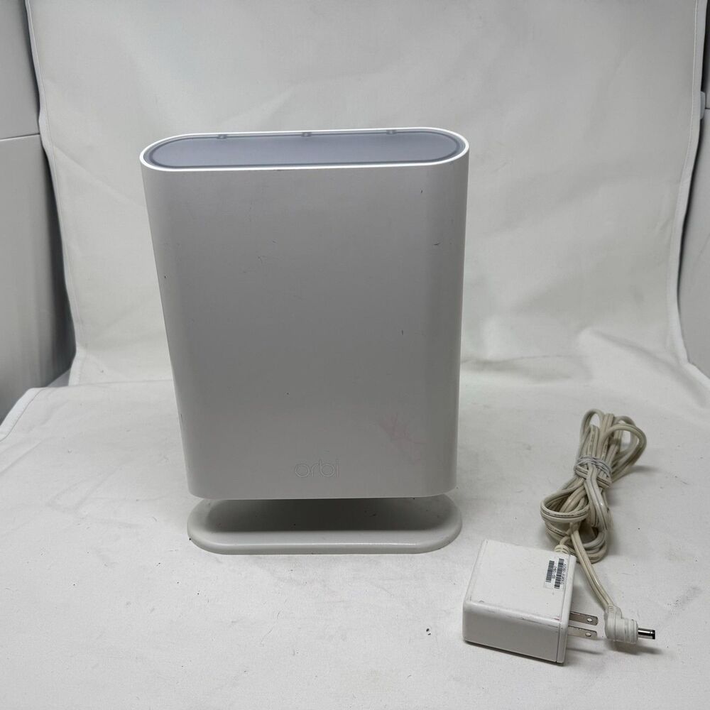 NETGEAR Orbi Outdoor RBS50Y Tri-Band AC3000 Mesh Extender W Power Adapter White